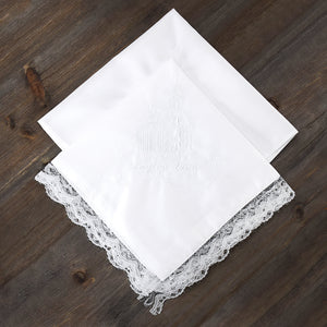 White Layton Utah Temple Hanky or Handkerchief