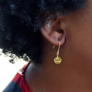Liahona Gold 3D Earrings on Surgical Stainless Steel Posts