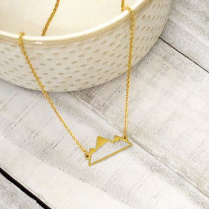 High on the Mountain Top Gold Necklace by Ringmasters