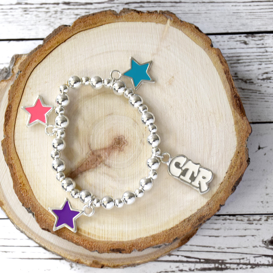 CTR or Choose The Right Stretch Bead Bracelet