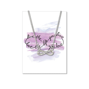 Love Life Necklace - Silver Finish Infinity Necklace