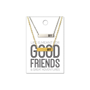 Good Friends Bar Necklace Set - Best Friends Necklace Set