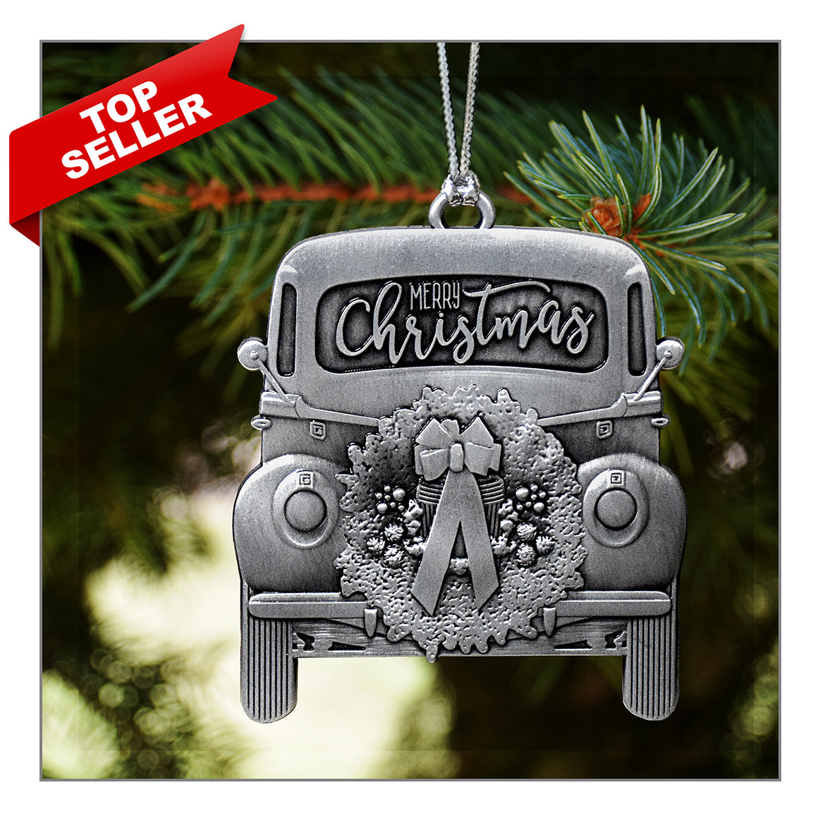 Vintage Truck - Merry Christmas Ornament