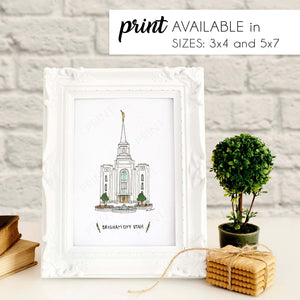 Brigham City Utah Temple 5x7 Print