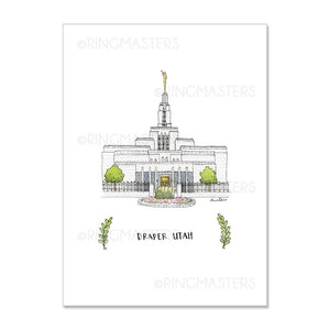 Brigham City Utah Temple 5x7 Print