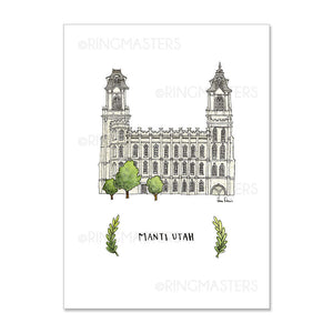 Brigham City Utah Temple 5x7 Print