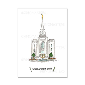 Brigham City Utah Temple 5x7 Print