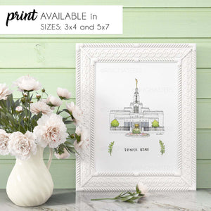 Draper Utah Temple 5x7 Print