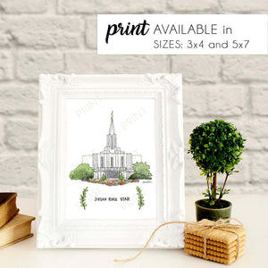 Jordan River Utah Temple 5x7 Print