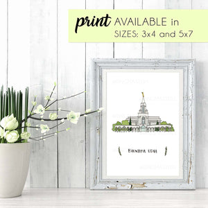 Bountiful Utah Illustration Print - by Laura Davies