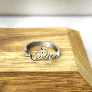 CTR Cursive Ring - Stainless Steel