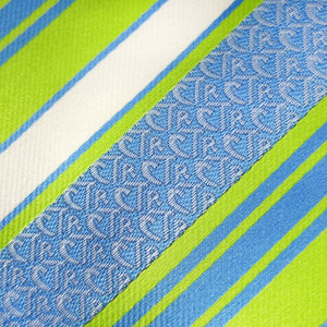 Youth CTR Green and Blue Stripe Microfiber Necktie