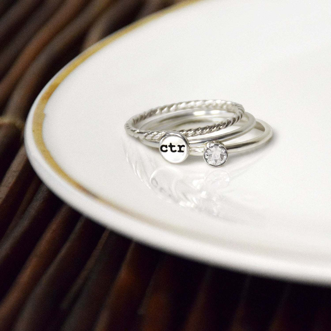 CTR Stackable Shimmer Ring - Stainless steel