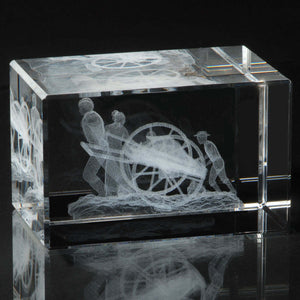 Faith in Every Footstep Laser Engraved Crystal Cube