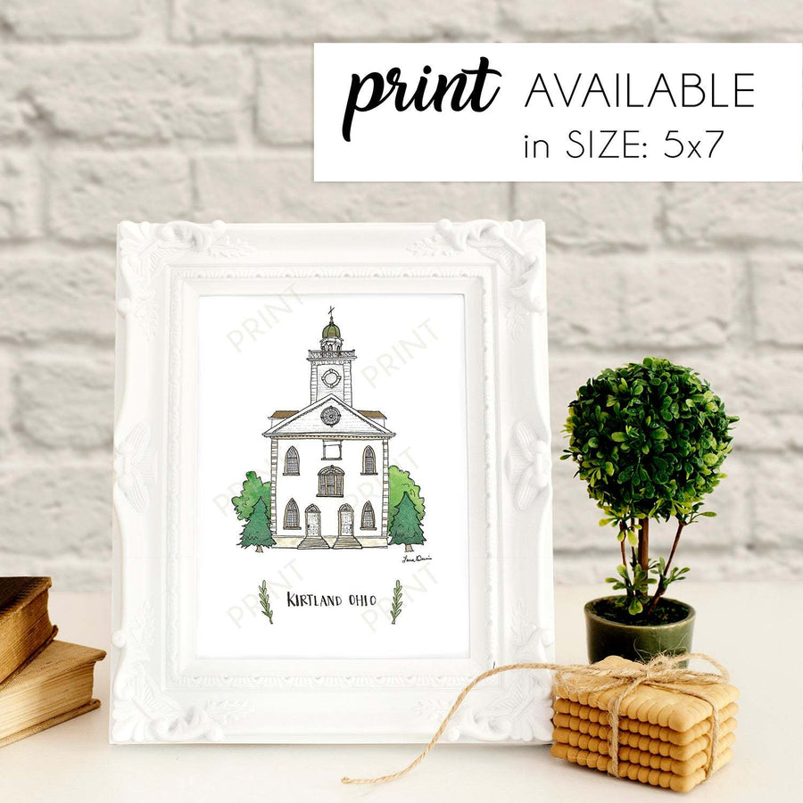 Kirtland Ohio Illustration Print - by Laura Davies