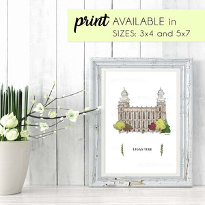 Logan Utah Illustration Print - by Laura Davies