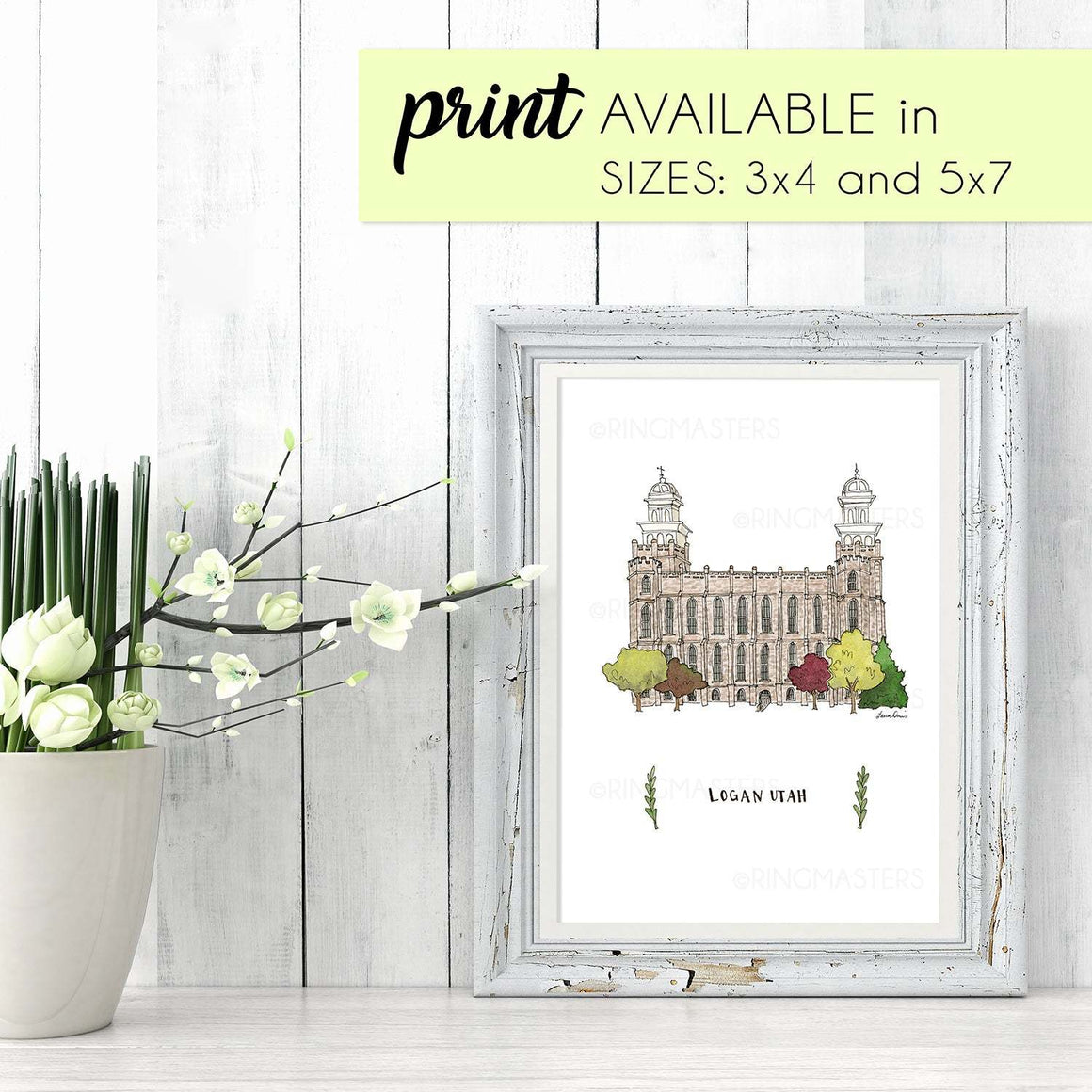 Logan Utah Illustration Print - by Laura Davies