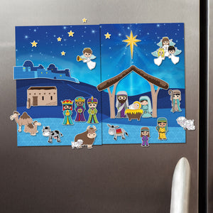 Nativity Magnetic Advent Calendar with a daily family activity booklet