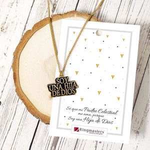 Soy Una Hija de Dios - Spanish - I Am A Child of God gold finish necklace