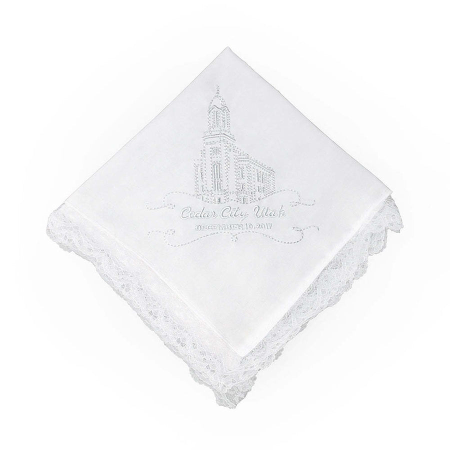 Ringmasters Cedar City Utah Temple Lace Hanky