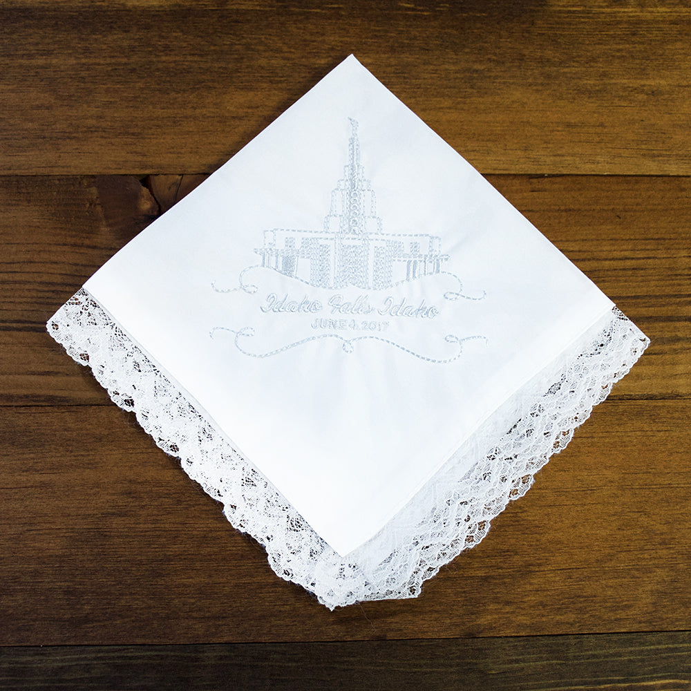 Ringmasters Idaho Falls Idaho Temple Lace Hanky