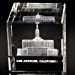 Los Angeles California Temple Laser Engraved Crystal Cube