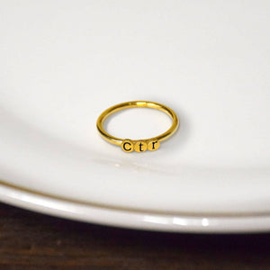 Dainty 3 circle CTR ring choose the right gold finish stainless steel perfect for latter-day saint baptism sister missionary gift - US 10