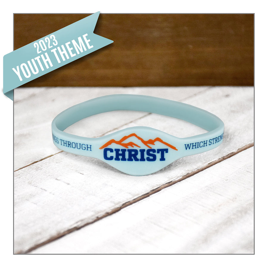 All Things Through Christ 2023 Youth Theme Silicone Bracelet for The Church of Jesus Christ of Latter-day Saints