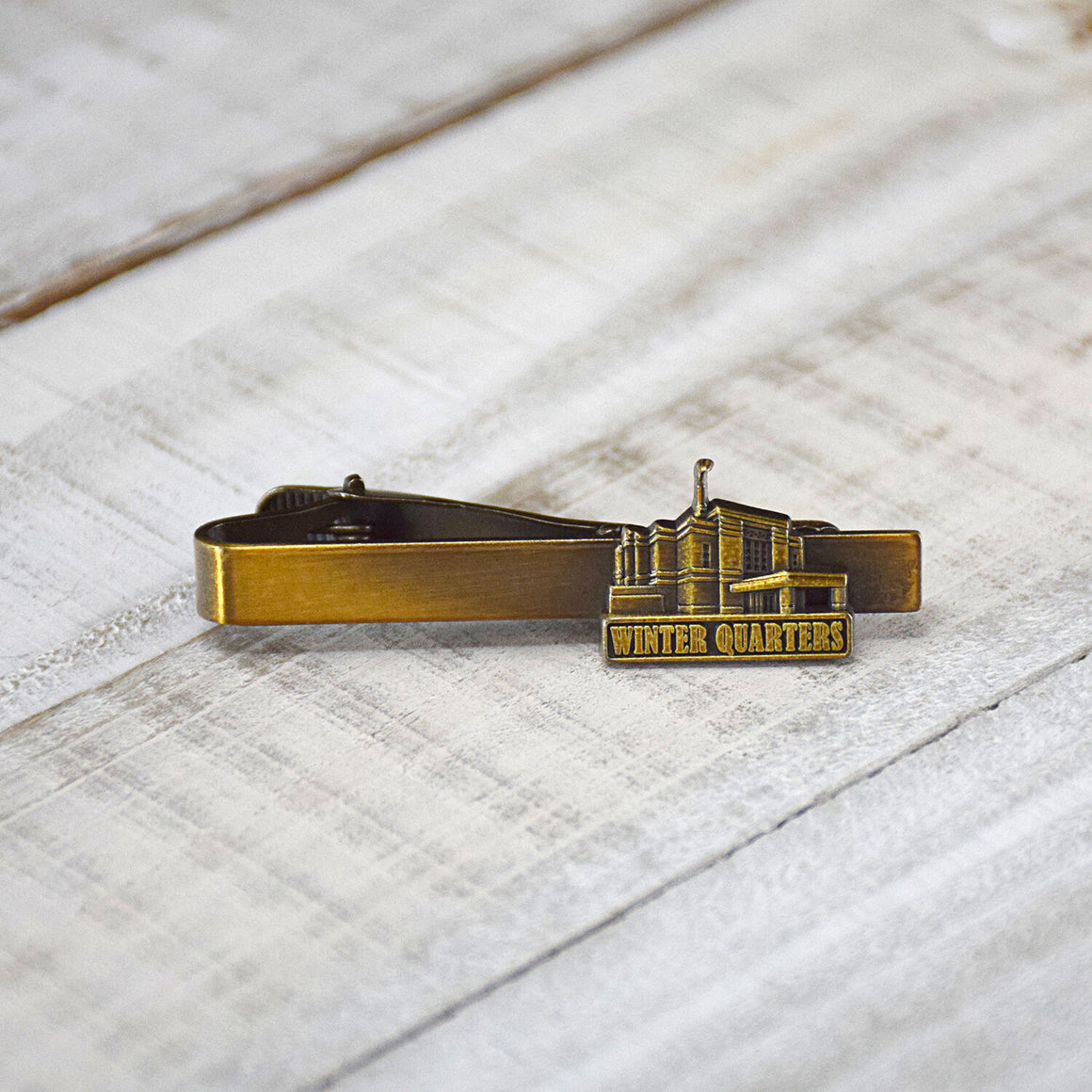 Winter Quarters Temple Tie Clip Silver