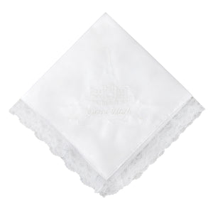 Orem Utah Temple Lace Hanky with Lace