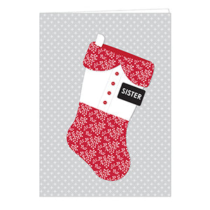 Card, Sister Stocking