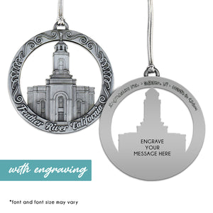 Feather River CaliforniaTemple Antique Silver Ornament