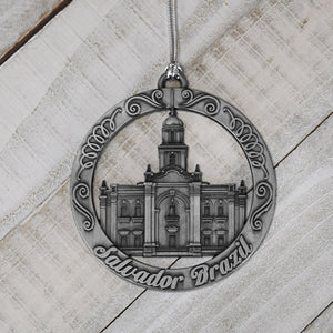 Salvador Brazil Temple Antique Silver Ornament by Ringmasters