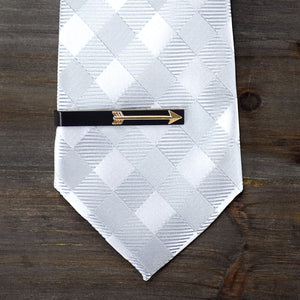 Lifebeats Black and Gold Arrow Inspirational Tieclip