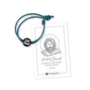 Look Unto Christ 2025 Youth Theme Waxed Cord Bracelet for The Church of Jesus Christ of Latter-day Saints