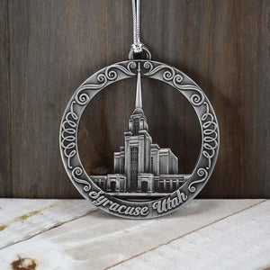 Syracuse Utah UT Temple Christmas Ornament - Engraveable