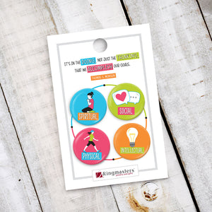 Youth Program Goal Button Set 4 Pack