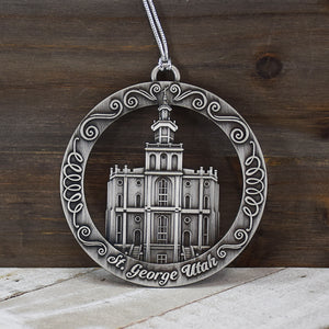 St George Utah Temple Ornament