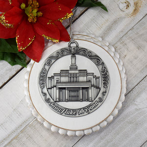 Snowflake Arizona Temple Ornament