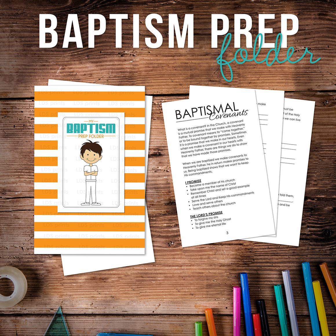 Baptism Prep Folder for Boys