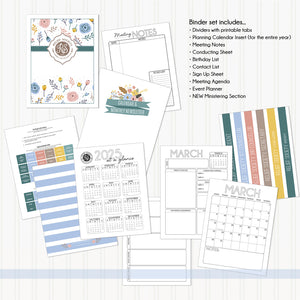 Relief Society 2025 Planning Calendar - Instant Download