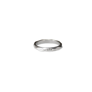 Diamond Cut CTR Ring - Stainless Steel Choose The Right CTR