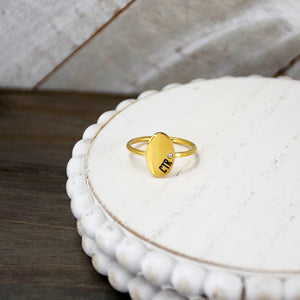 CTR Oval Ring - Stainless Steel Gold Finish - Choose the Right