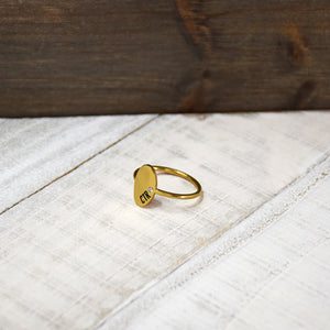 CTR Oval Ring - Stainless Steel Gold Finish - Choose the Right