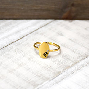 CTR Oval Ring - Stainless Steel Gold Finish - Choose the Right