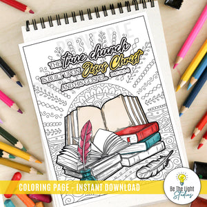 The true church is built upon Jesus Christ D&C 18:3-5 - Printable Coloring Page