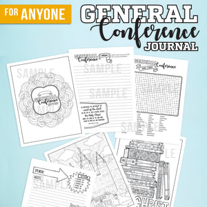 General Conference Journal Packet  - Instant Download