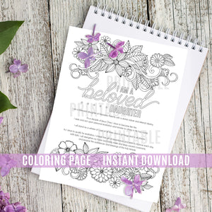 Young Women Theme Coloring Page - Instant Download