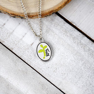 Faith In God Oval Necklace