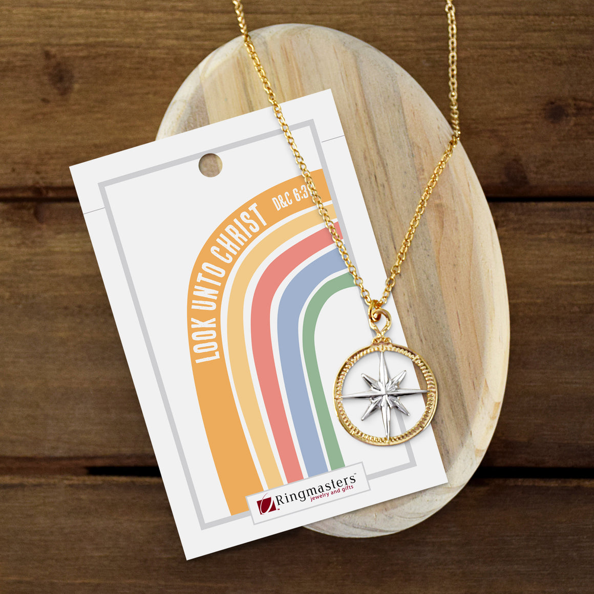 Look Unto Christ Compass - 2025 Youth Theme Necklace for The Church of Jesus Christ of Latter-day Saints